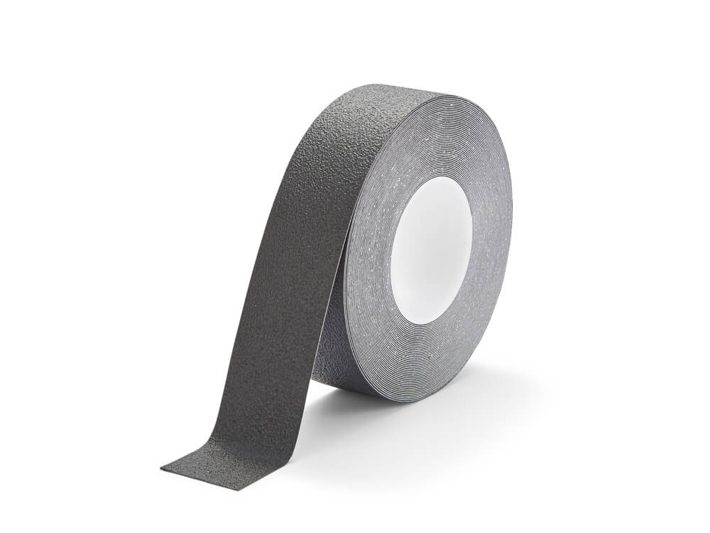 Anti-Slip Tape: Non-Abrasive, Solid, Gray, 1 in x 60 ft, 45 mil Tape Thick,  Rubber, 3M™, 300